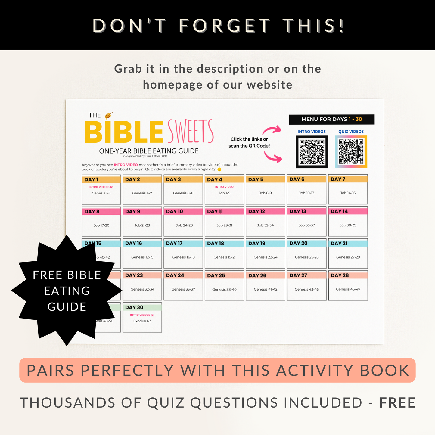 Numbers Bible Study Activity Book (Digital Download)
