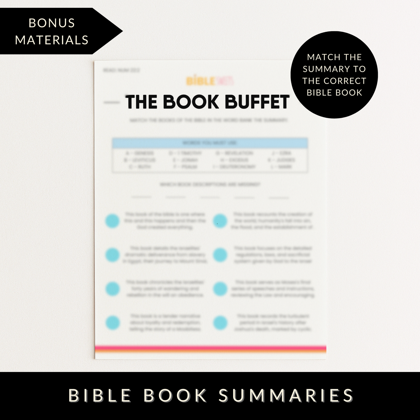 Numbers Bible Study Activity Book (Digital Download)
